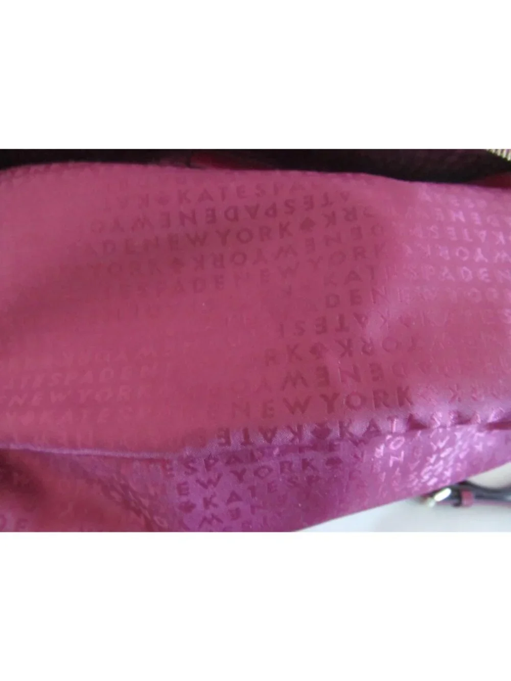 Kate Spade New York Burgundy Leather Dual Handles Shoulder Bag Removable Strap